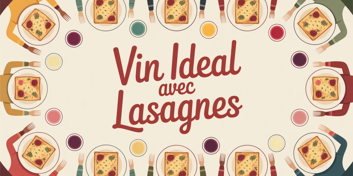 table chaleureuse avec lasagnes et verres de vin