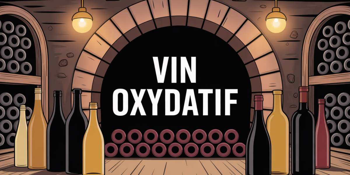 illustration vin oxydatif cave tonneaux anciens ambiance chaleureuse