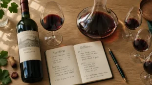 Vin rouge du bordelais : bouteilles, verres et garde