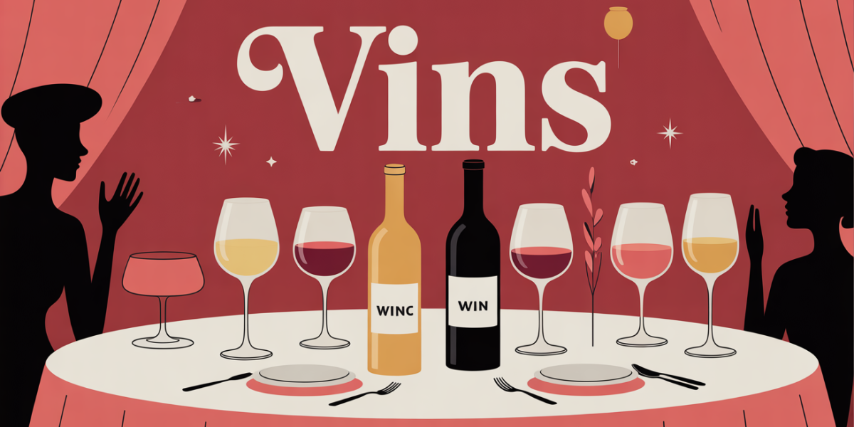 Scène conviviale avec verres et vins