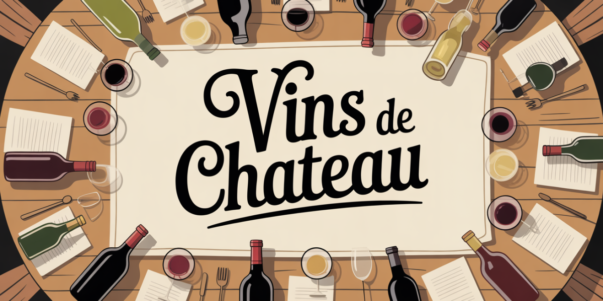 Ambiance chaleureuse avec vins de château, table et convives