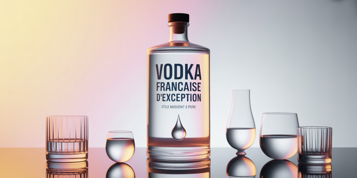 vodka francaise flacon transparent verres ble eau pure