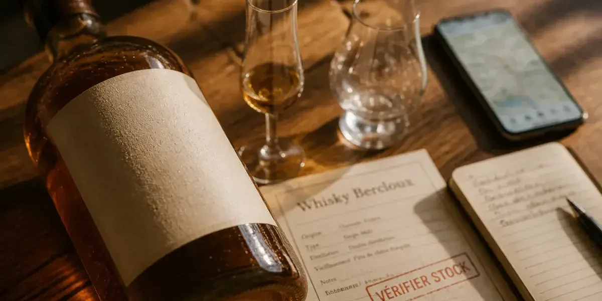 Whisky bercloux : bouteille et point de vente