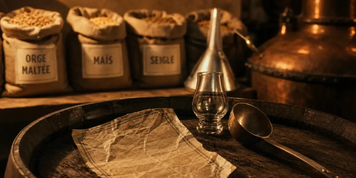 whisky ingredient orge maïs seigle sur fût de chêne